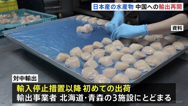 「冷凍ホタテ」中国への輸出再開 輸入停止措置以降初めて 鈴木農水大臣「冷凍ホタテ約6トン、これを11月5日に発送」|TBS NEWS DIG