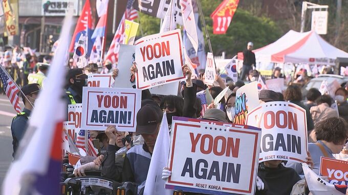 韓国 「ユンアゲイン新党」(仮称)の設立 一転保留に、「国民の力」の議員らが強く反発 保守層分裂を懸念 設立支持の尹前大統領も引き留める|TBS NEWS DIG