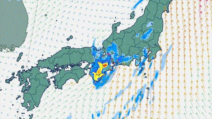 【台風情報】台風１０号（サンサン）　進路予想　北上して熱帯低気圧に変わった後も、大気が非常に不安定【週間天気　雨と風のシミュレーション】　|　山梨のニュース | ＵＴＹテレビ山梨