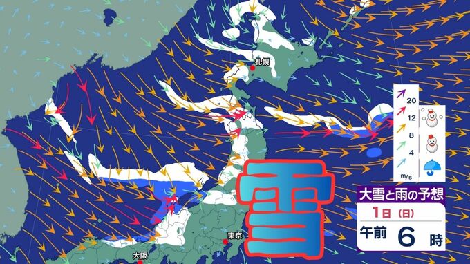【警戒】北海道石狩地方で「警報級の大雪」のおそれ、2月1日夜から2日にかけて最大40センチの降雪予想《大雪と雨の予想シミュレーション・31日(土)正午～3日(火)正午》　|　北海道のニュース｜HBC北海道放送