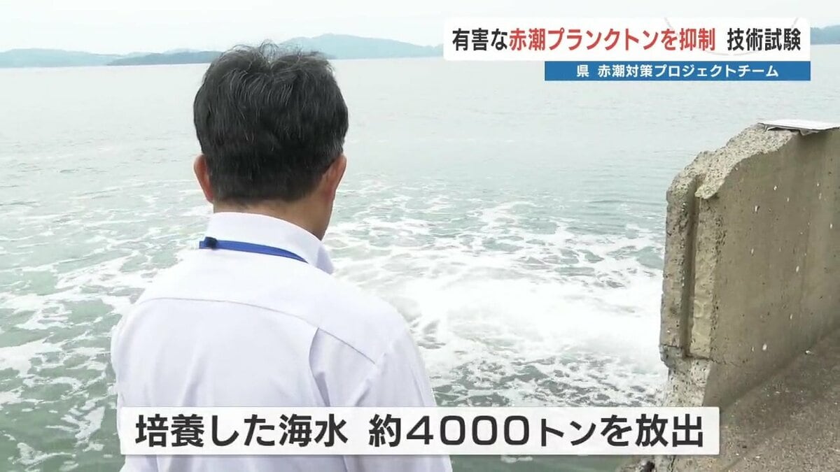赤潮抑制へ 開発した技術を試験 熊本県では年間15億円の被害 熊本県