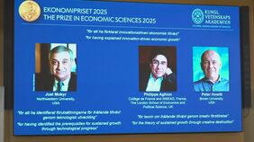 今年のノーベル経済学賞にアメリカ・ノースウェスタン大学のジョエル・モキイア氏ら3人、「技術革新が主導する経済成長」を解明|TBS NEWS DIG