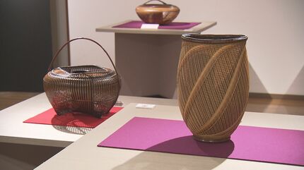 竹工芸の人間国宝・岐部笙芳さんの作品公開 別府市竹細工伝統産業会館