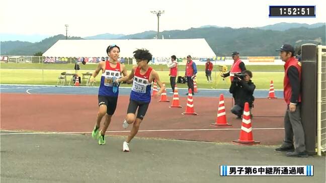 山形県高校駅伝2025 男子 第6中継所通過順位|TBS NEWS DIG