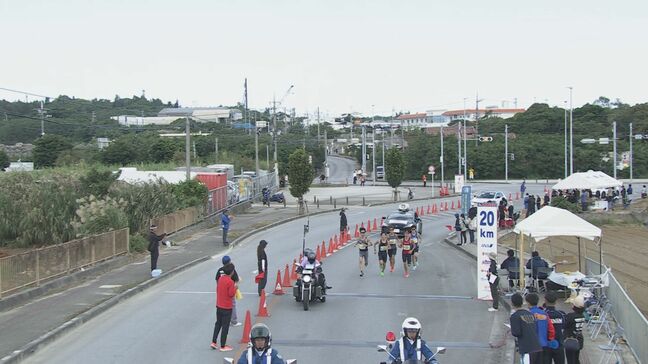【20キロ速報】NAHAマラソン　先頭集団5人が20キロ地点通過　1時間7分30秒（速報タイム）|TBS NEWS DIG
