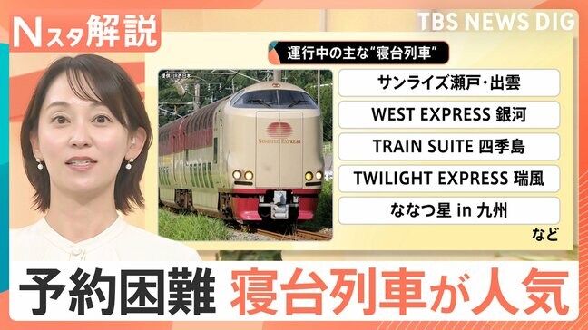 「移動手段」から「観光」へ進化する寝台列車　“まるでファーストクラス”なのに予約が殺到するワケ【Nスタ解説】|TBS NEWS DIG
