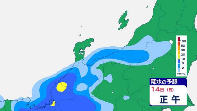 14日夕方にかけ、大気の状態が不安定に　24時間降水量は多いところで40mm予想　土砂災害に警戒を　北陸地方【雨風シミュレーション】|TBS NEWS DIG