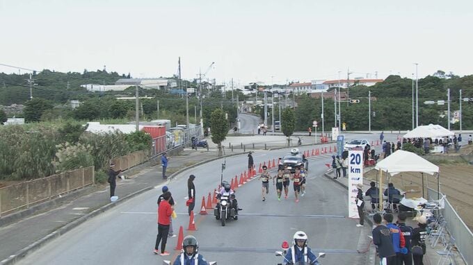 【20キロ速報】NAHAマラソン　先頭集団5人が20キロ地点通過　1時間7分30秒（速報タイム）|TBS NEWS DIG