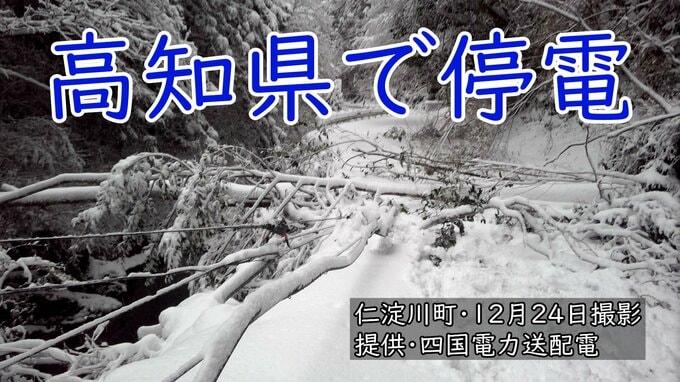 高知の約300戸で停電続く…積雪で立ち入り不能の場所も（25日午後4時時点）　|　高知のニュース・天気｜KUTV NEWS | KUTVテレビ高知
