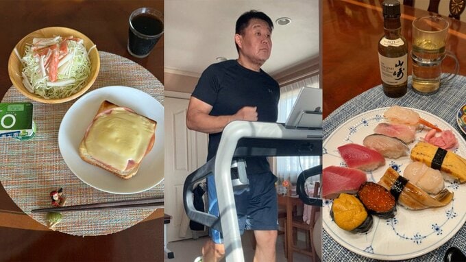 【 花田虎上 】　家族不在で“おひとり様”の1日「ひとり静かに夕食です」 　運動で汗流し寿司＆高級ウイスキーを堪能|TBS NEWS DIG