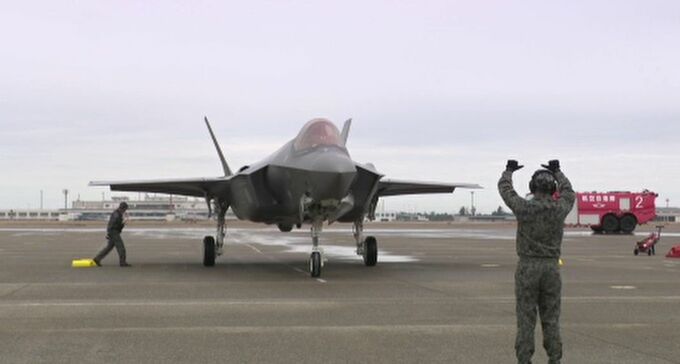 領空侵犯を警戒 ステルス戦闘機Ｆ35Ａ空自・小松基地に初配備 市民団体は抗議活動　|　石川県のニュース｜MRO北陸放送