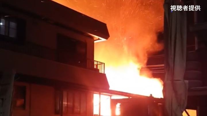 【速報】未明に建物が燃える火事　山梨県南アルプス市
