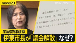 「市民に信を問う」“学歴詐称”疑惑で不信任決議を受けた静岡・伊東市の田久保市長、議会解散を選択 「伊東市がどうなっても関係ない」市民からは怒りの声【news23】|TBS NEWS DIG