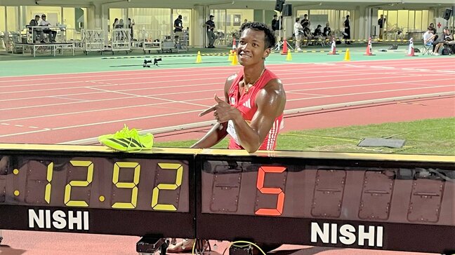 男子110mH、村竹ラシッドが衝撃の日本新“12秒92”！日本人初12秒台に「思わず叫んじゃった」今季世界2位の大記録|TBS NEWS DIG