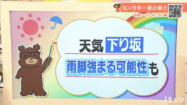 21日(水)は天気下り坂 雨脚強まる可能性も 蒸し暑さアップ 愛媛|TBS NEWS DIG