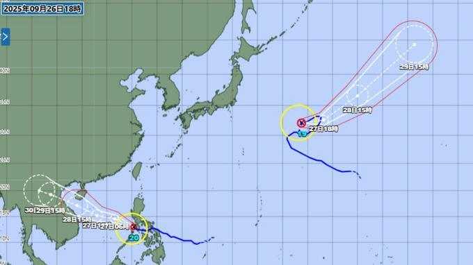 【台風情報】19号は東海上でUターン　20号は「非常に強い」勢力に発達へ　最新予想進路|TBS NEWS DIG