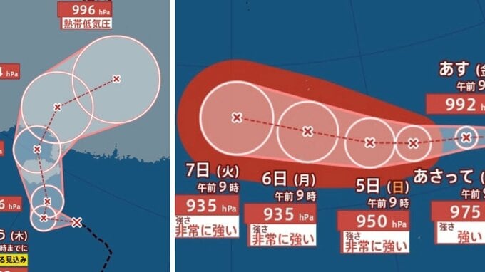 【ダブル台風発生へ】最大瞬間風速70ｍ予想 台風9号「バービー」発生　日本への影響、進路は？7月12日（日）までの雨・風シミュレーションで確認　別の台風のたまご“熱帯低気圧”も発達見込み【気象庁台風情報 2日午前11時更新】|TBS NEWS DIG