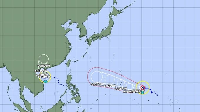 【台風情報】台風10号発生“ダブル台風”に　台風9号は強い勢力で太平洋を西に移動　今後日本に影響の可能性も　台風の現在地、進路と勢力を詳しく　きょうの全国の天気を画像で　気象庁　|　山形のニュース│TUYテレビユー山形