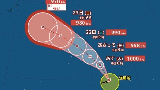 【台風情報】「台風18号（ソウデル）」発生...最大瞬間風速50m/s、970hPa 24日（月）日本の南に接近か...「台風のたまご＝熱帯低気圧」が発達…日本への影響、今後の進路は？8月29日までの雨・風シミュレーションで確認【気象庁19日13時5分発表】|TBS NEWS DIG