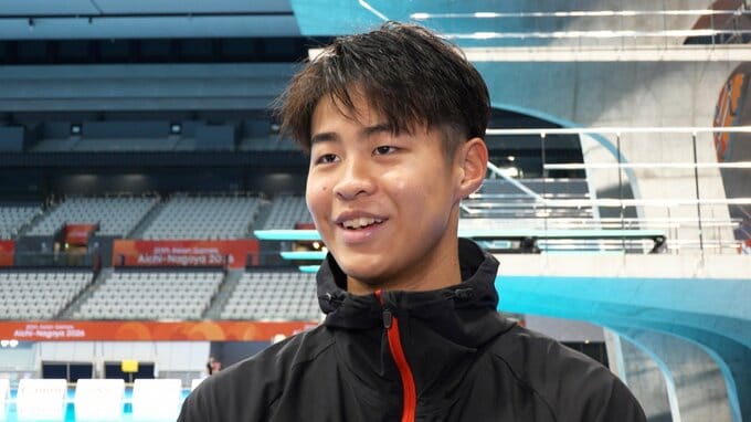競泳日本代表、“決戦の舞台”で練習開始　17歳の小島夢貴は国際大会を実感「会場、赤いな！って（笑）」【アジア大会】|TBS NEWS DIG