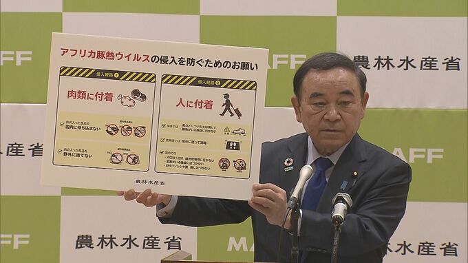 農水省がアフリカ豚熱への対策強化呼びかけ　坂本農水大臣「侵入リスクかつてないほど高まっている」|TBS NEWS DIG