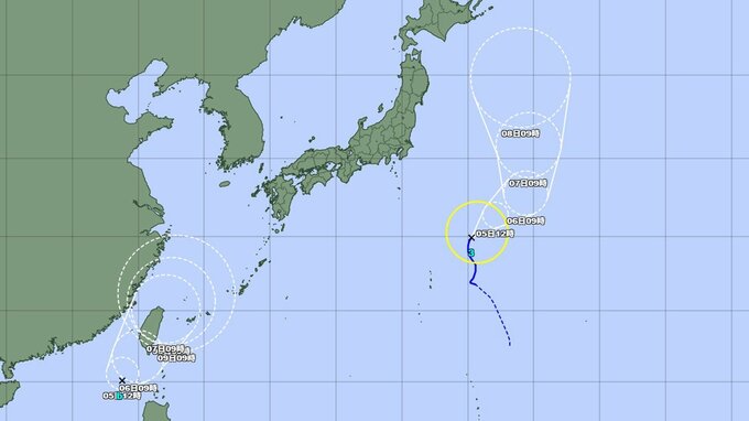 【台風情報】台風3号と4号のダブル台風に？新たな低気圧が北上し台風に発達、日本列島に接近へ　それぞれの今後の勢力と位置をくわしく　気象庁発表　|　山形のニュース│TUYテレビユー山形