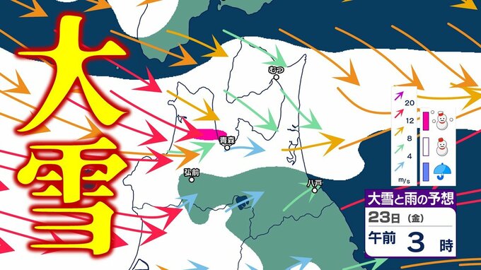【雪の予想・21日午後9時半現在】青森県はどうなる?　日本に居座る今季最強・最長寒波　24日までの72時間で津軽・三八上北の山沿いで210cm・平地で110cmの降雪予想　大雪シミュレーションあり|TBS NEWS DIG