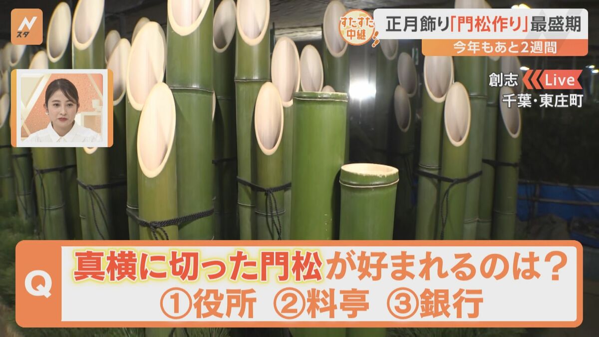 正月飾りの「門松作り」が最盛期！竹の切り方に込められた意味とは 