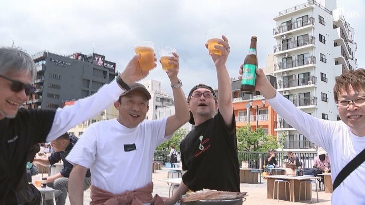 ビール祭りで海の幸を楽しむ春のひととき