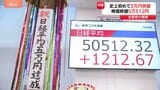 日経平均 5万円の大台突破 終値は1212円高の5万512円 米中貿易摩擦の懸念緩和や高市政権の経済政策への期待感など影響|TBS NEWS DIG