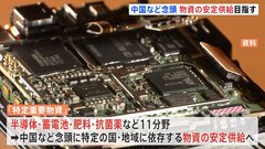 政府、特定重要物資に半導体など11分野を指定　中国など念頭に特定の国に依存している物資の安定供給を目指す| TBS CROSS DIG with Bloomberg