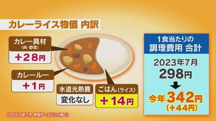 令和の米騒動” が飛び火 コメ価格高騰で「カレーライス物価」が過去