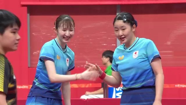 世界ランク1位、卓球女子“みわひな”ペア、危なげなく準々決勝進出【アジア大会】|TBS NEWS DIG