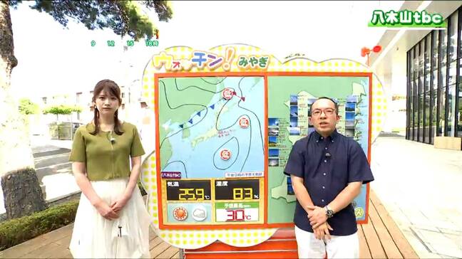 「概ね晴れて強い日差しが照りつけそう。今夜は大崎市古川でおおさき花火大会が開催、雨は降らない見込み」tbc気象台　2日|TBS NEWS DIG