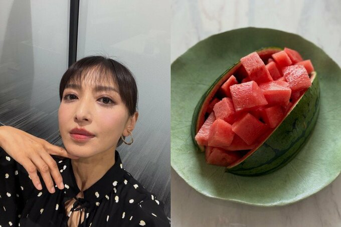 【望月理恵】「皆様熱中症にご注意ください」大好物のスイカで水分補給を呼びかけ 斬新な“映えカット”に「やっぱアイデアやね」と絶賛殺到|TBS NEWS DIG