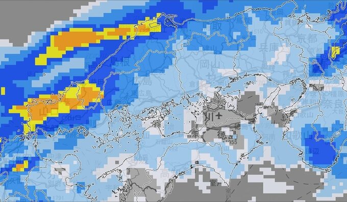 【大雨情報】中国地方は、１２日にかけて大雨となる見込み　土砂災害、浸水害、河川の増水に十分注意　『警報級の大雨』の可能性も【雨風シミュレーション】　|　富山のニュース｜天気・防災｜チューリップテレビ