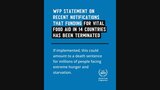 トランプ政権がWFP(世界食糧計画)への資金提供を一部打ち切り WFP「飢餓に苦しむ人への死刑宣告に等しい」|TBS NEWS DIG