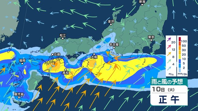 【来週も大雨予報…】8日(日)~10日(火)頃にかけ西日本中心に「大雨」か 九州~近畿に雨雲 その後雨雲は関東甲信・北陸に北上か 前線の活発化では『警報級の⼤⾬』の恐れも【雨と風のシミュレーション・気象庁の最新気象情報】|TBS NEWS DIG