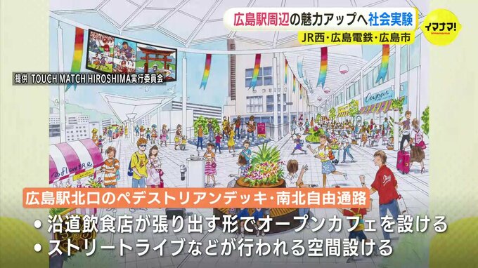 街がにじみ出す駅になれるか？　公開空間の社会実験スタートへ　広島駅周辺地区　　|　RCC NEWS | 広島ニュース | RCC中国放送