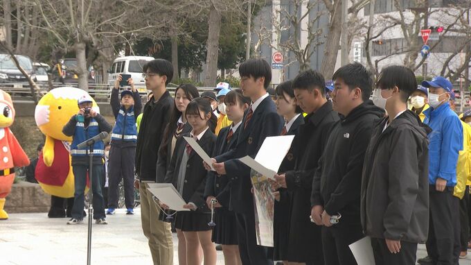 春の交通安全運動前に出発式　長野市の高校3校が自転車ヘルメット着用のモデル校に　重点項目は高齢者の事故防止　|　SBC NEWS | 長野のニュース | SBC信越放送