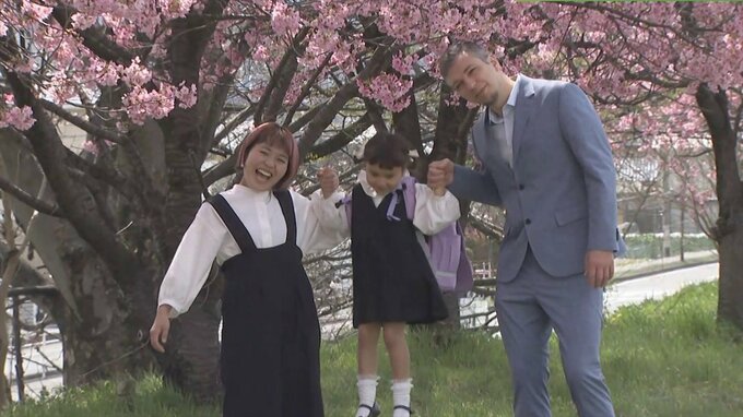 荒川沿いでベニソメイの桜並木が満開　甲府市・桜づつみ公園|TBS NEWS DIG
