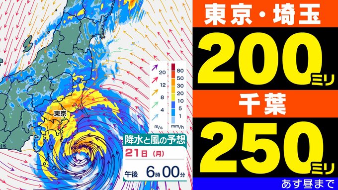 【東京首都圏】東京200ミリ 千葉250ミリ 台風25号 今夜最接近【30分ごと雨シミュレーション・ピンポイント予報】東京・神奈川・埼玉・千葉・群馬・栃木・茨城・長野・山梨  |TBS NEWS DIG