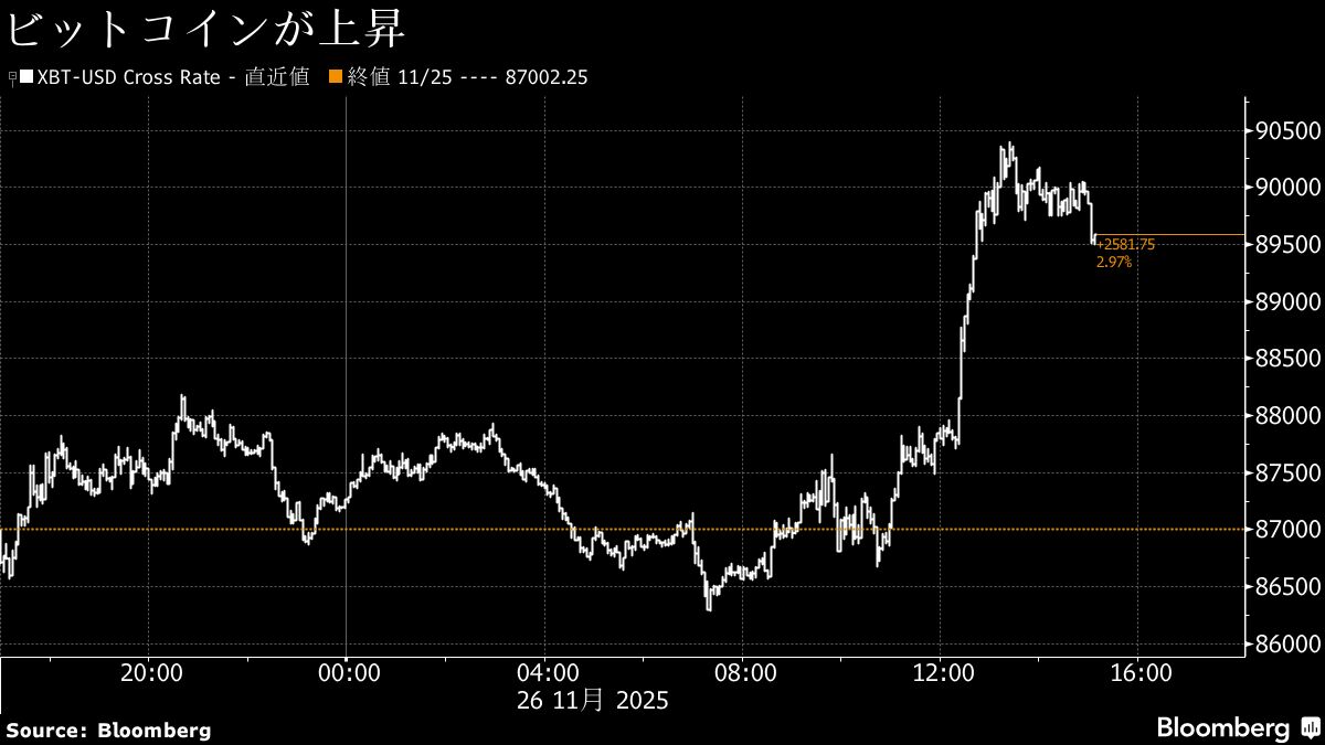 ビットコイン9万ドル台回復－オプション市場はセンチメント転換示唆 フォトギャラリー | TBS CROSS DIG with Bloomberg
