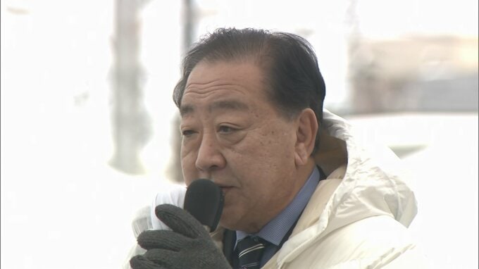 【衆議院選挙2026】中道改革連合・野田佳彦 共同代表が積雪が1ｍに迫る青森県弘前市で第一声　生活者ファーストの政策実現を訴える　衆院選|TBS NEWS DIG