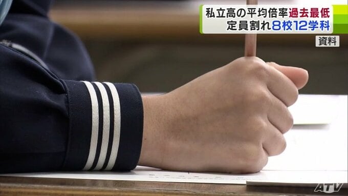 青森県内の私立高校の志願状況発表　志願者「0」の学科も…　平均倍率は2.01倍で01年度以降「最低」　青森明の星（普通）7.40倍　下山学園（普通）3.38倍など…【17校・全校掲載　高校受験】　|　青森のニュース│ATV NEWS│青森テレビ