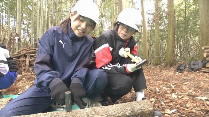 地元に誇りを！　児童がシイタケ駒打ち体験　「やっぱり阿武町は最高」　山口|TBS NEWS DIG