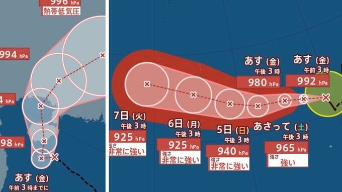 【ダブル台風発生へ】台風9号「バービー」最大瞬間風速 70 m/s 非常に強い勢力へ発達予想…日本への影響、進路は？7月13日（月）までの雨・風シミュレーションで確認　今後の気象情報に注意【気象庁台風情報 3日午後5時更新】|TBS NEWS DIG