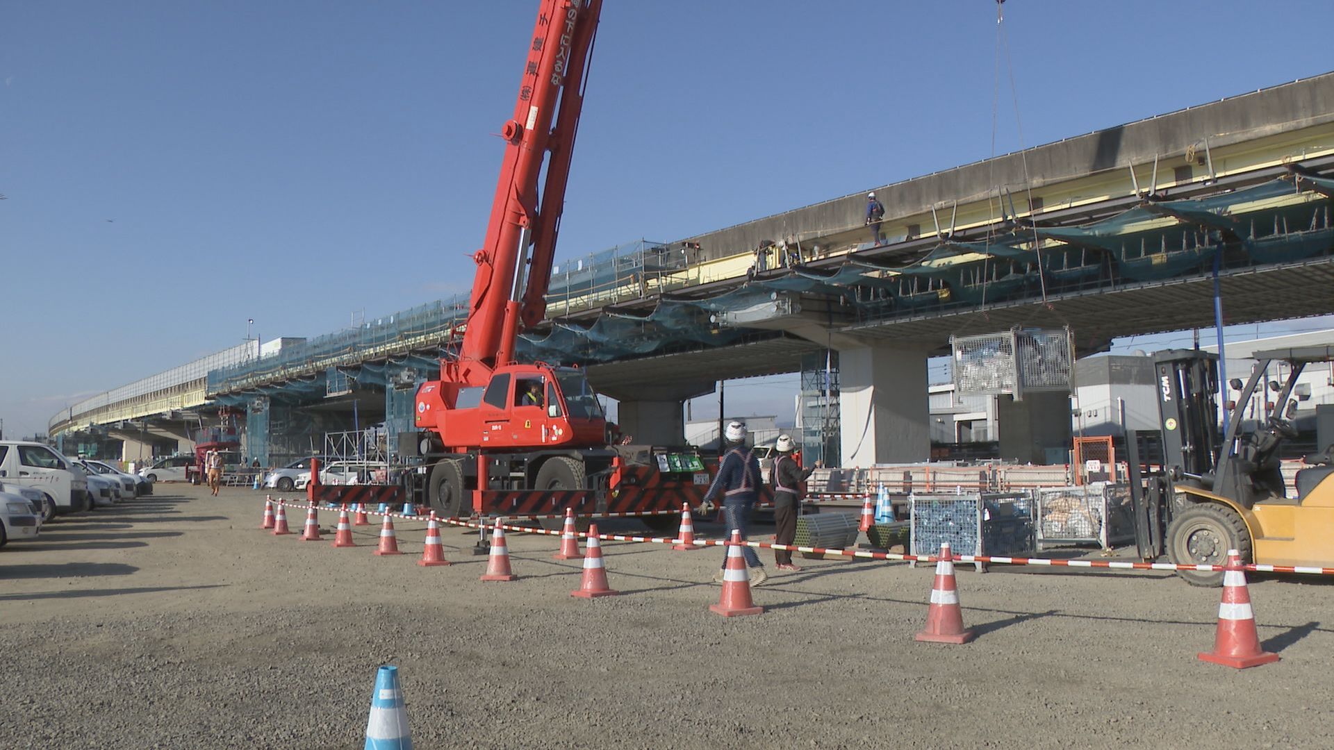 東名阪道で27日からリニューアル工事 工事現場を公開 愛知・津島市