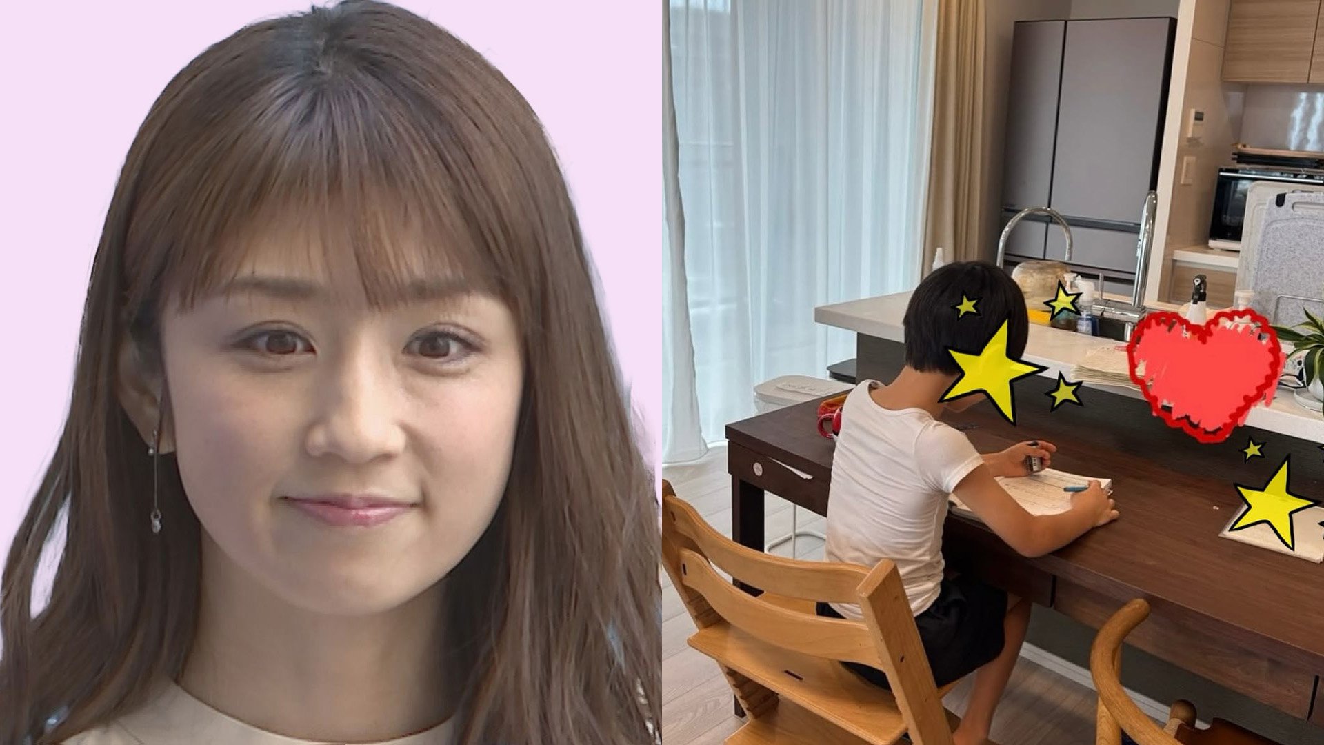 小倉優子 】 子どもの宿題環境を大改造 「目の前に私がいる方が集中