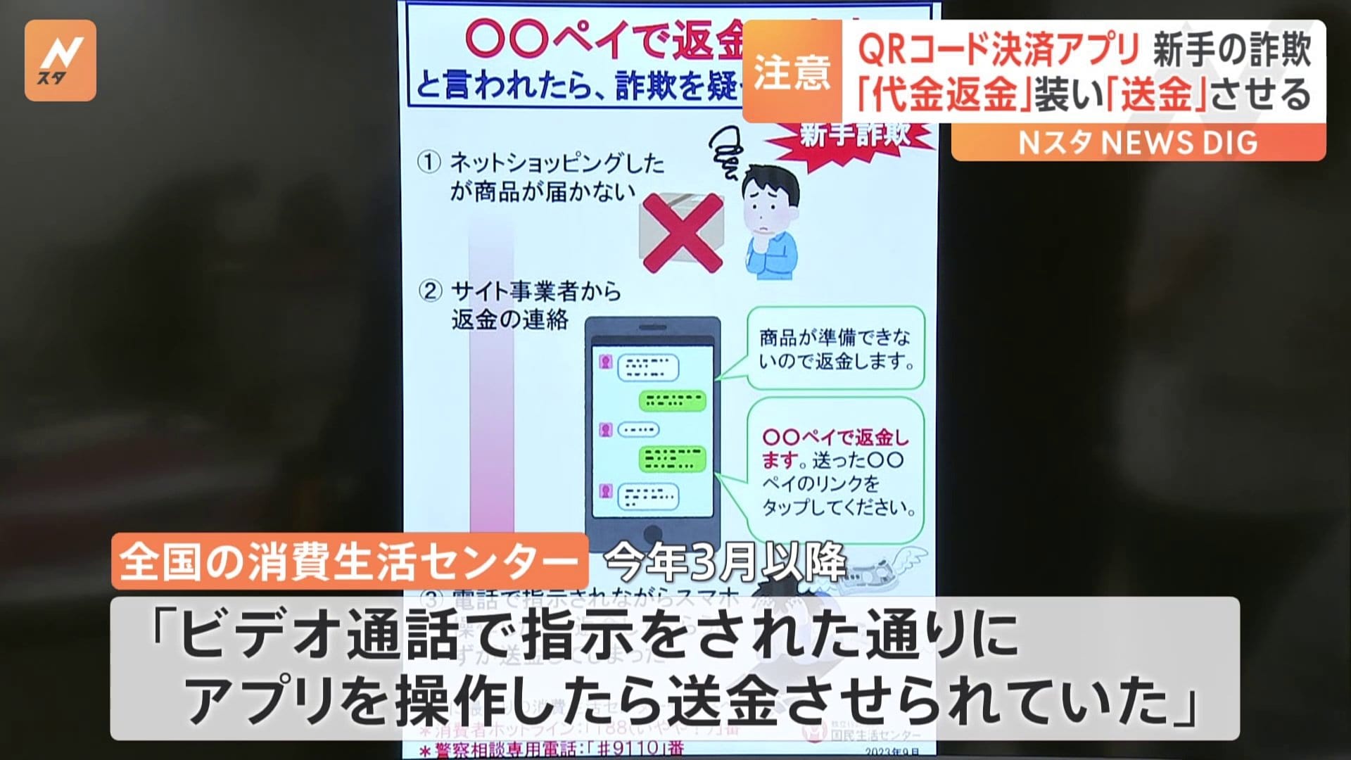 ○○ペイ」使った新手の詐欺 返金を受けるはずが「送金」に… 国民生活センターが注意を呼びかけ | TBS NEWS DIG